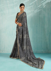 Stavan Sareesc Feature Premium Pure Chiffon Fabric Enhanced With Delicate Foil Work